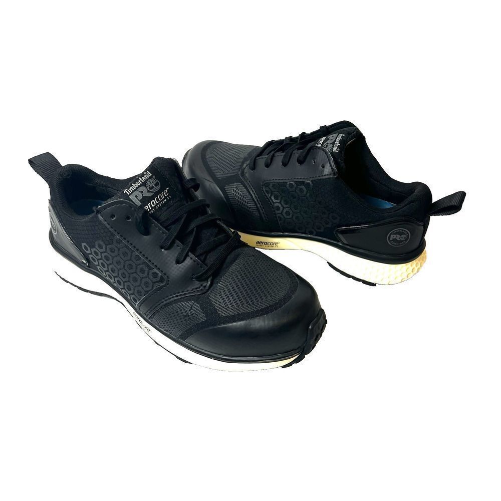 Timberland PRO524 Aerocore Womens 7 Work Shoes Black Synthetic Lace Up Steel Toe